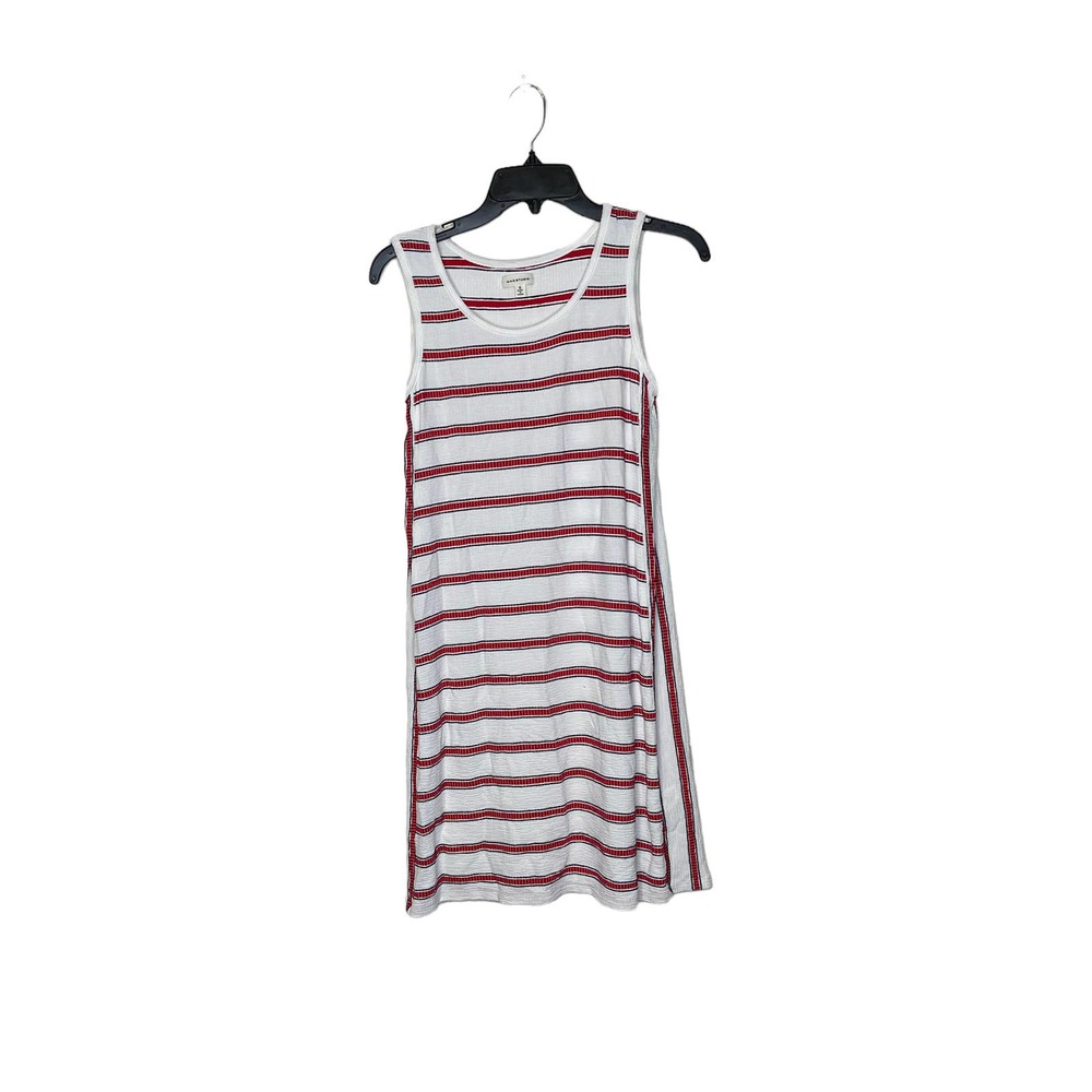 Max Studio‎ Striped Ribbed Stretch Tank Dress Sleeveless Scoop Neck Women Small